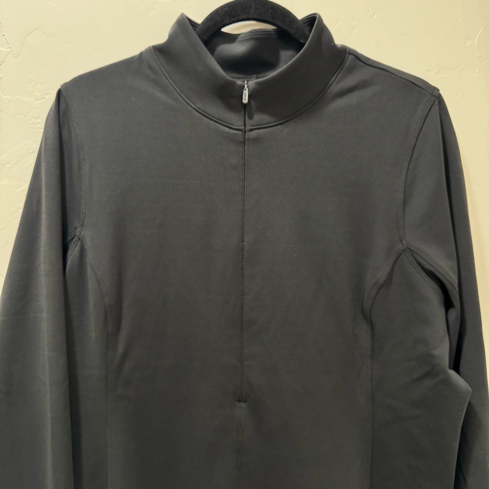 Athleta Delancey Dress Black Long Sleeve Fitted Women's 1X Athleisure Travel - Picture 7 of 16